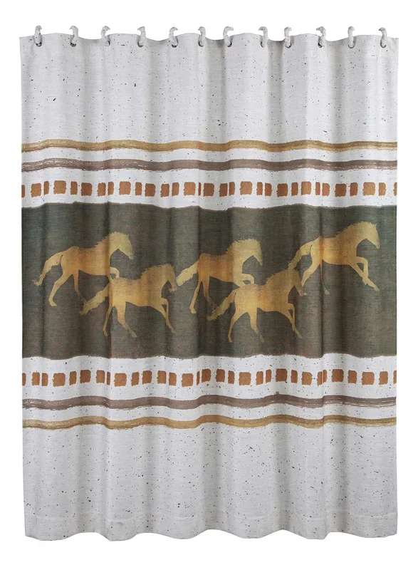 Running Remuda Shower Curtain