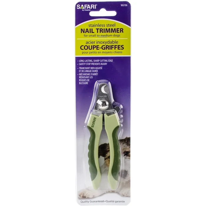 Safari Stainless Steel Nail Trimmer for Small to Medium Dogs