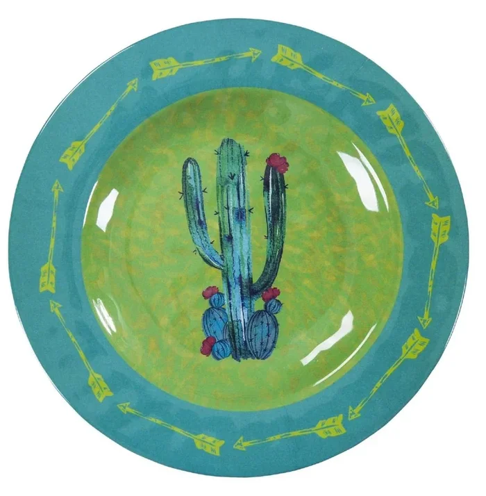 Saguaro Cactus Melamine Salad Plates, Set of 4