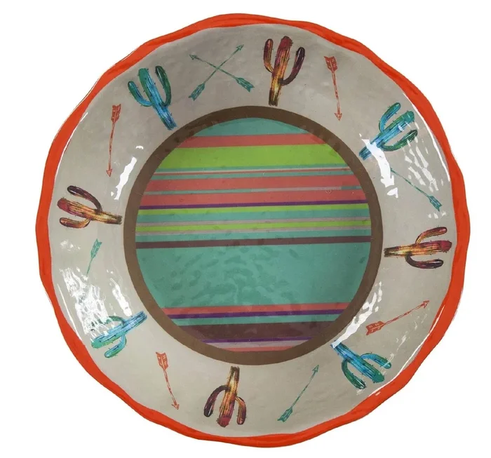 Saguaro Cactus Melamine Serving Bowl