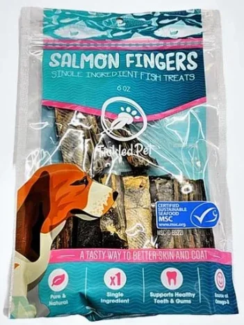 Salmon Fingers Tickled Pet PET CANDY **Dehydrated Treat**