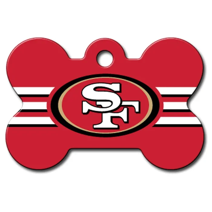 San Francisco 49ers Engravable Pet I.D. Tag – Bone