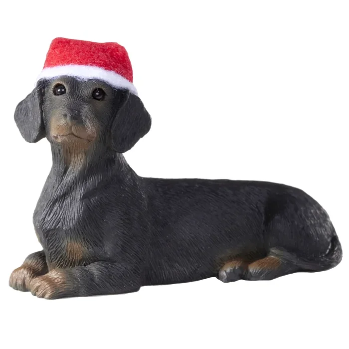 Sandicast Dachshund Christmas Ornament – Black