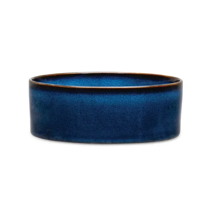 Scruffs Reactive Glaze Pet Bowl – Midnight Blue
