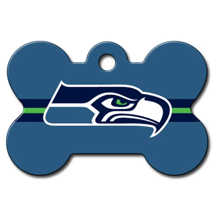 Seattle Seahawks Engravable Pet I.D. Tag – Bone