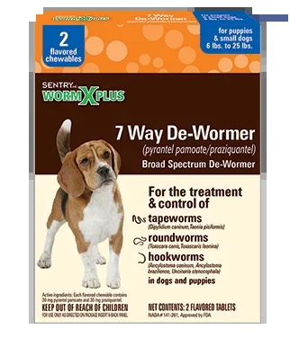 SENTRY HC WORM X PLUS 7 Way De-Wormer for Puppies & Small Dogs