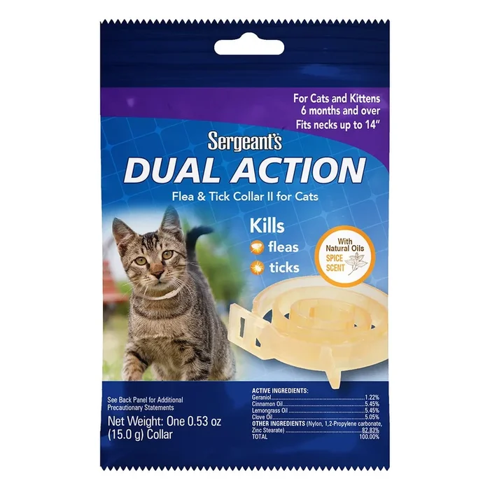 Sergeant’s Dual-Action Flea & Tick Collar II for Cats