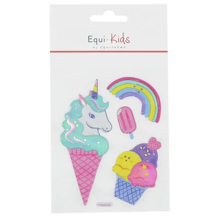 Set of 5 horse riding stickers – ice unicorn stickers Equi-Kids Relief