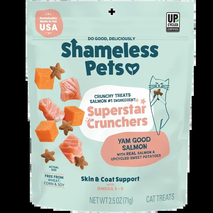 Shameless Pets Yam Good Salmon Crunchy Cat Treats