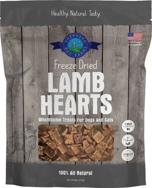 Shepherd Boy Farms Freeze-Dried Lamb Hearts for Dogs