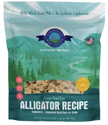 Shepherd Boy Farms Freeze Dried Raw Dog Food, Topper or Treat, 14 oz Alligator