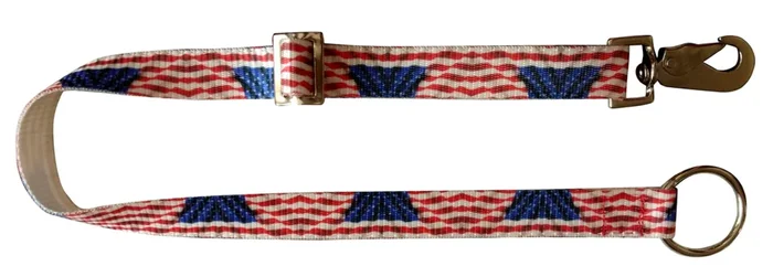 Showman 1″ American Flag Print nylon adjustable bucket hanger