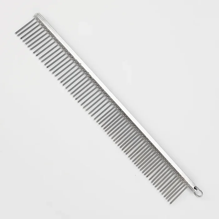 Skatrs Stainless Steel Rounded Teeth Grooming Comb Brush Dogs and Cats (Silver)