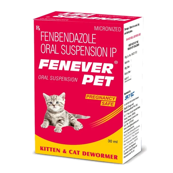 Skyec Fenever Dewormer (Fenbendazole) 30ml for Kitten and Cats