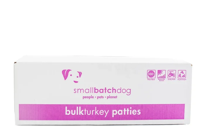 SMALLBATCH DOG TURKEYBATCH BULK PATTIES 18 LB FROZEN 36/CS