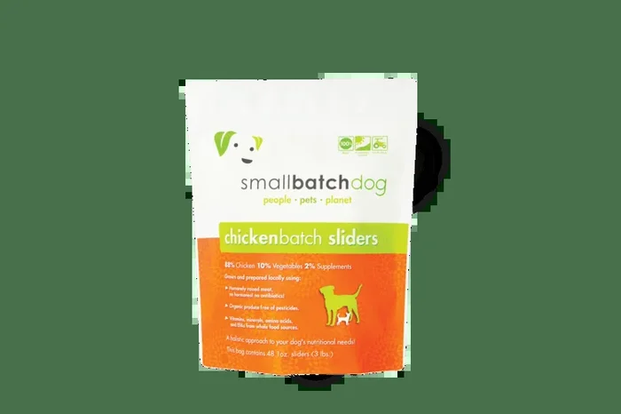 SmallBatch Raw Frozen Chicken Sliders for Dogs