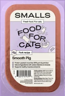 Smalls Gently Cooked/Frozen Smooth “Pig” Fresh Pork Recipe Pate Cat Food 5 oz.