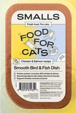 Smalls Gently Cooked Smooth “Bird & Fish” Dish Fresh Chicken & Salmon Recipe Pate Cat Food 5.5 oz