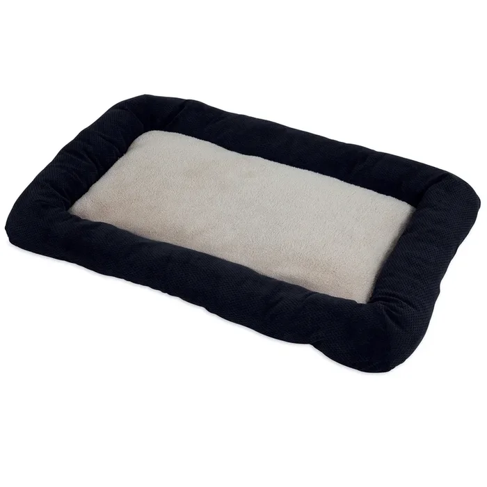 SnooZZy Chenille Low Bumper Kennel Mat – Black
