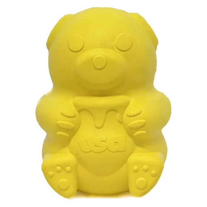 SodaPup Honey Bear Dog Toy – Yellow