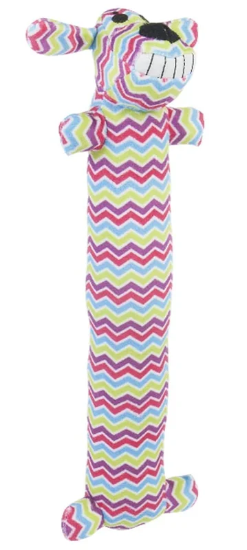 Spring Loofa Dog, Chevron, 12″