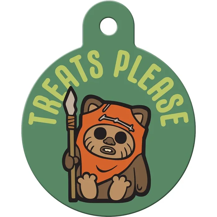 Star Wars Large Circle Engravable Pet I.D. Tag – Ewok Treats Please