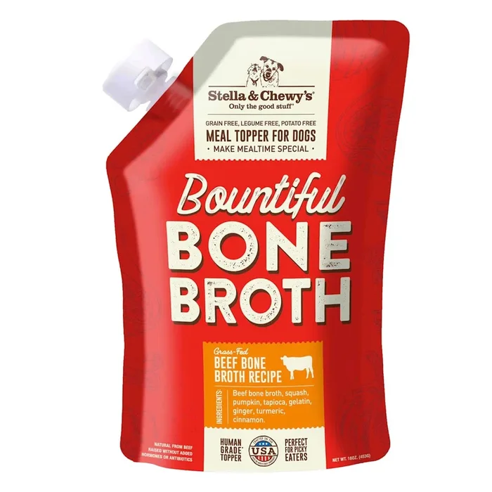 Stella & Chewy’s Grass Fed Bountiful Beef Broth Food Topper for Dogs