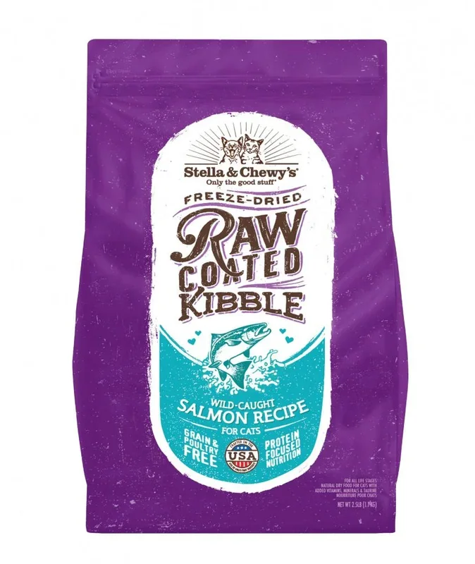 Stella & Chewy’s Raw Coated Kibble Wild Caught Salmon Recipe Dry Cat Food