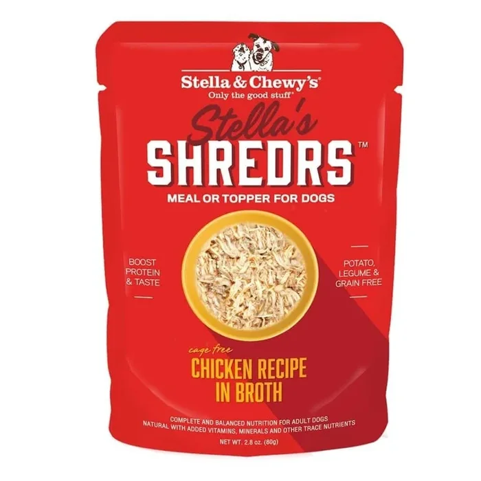 Stella & Chewy’s Stella’s Shredrs Cage-Free Chicken Recipe in Broth for Dogs