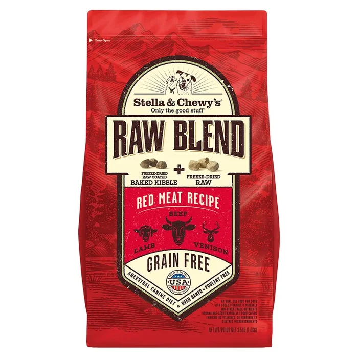 Stella and Chewy’s Red Meat Grain-Free Raw Blend Baked Kibble Dry Dog Food