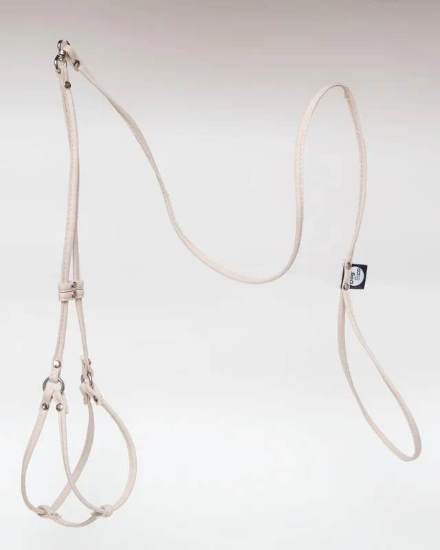 Step-In Adjustable Dog Harness in Natural Canvas (Made in the USA)