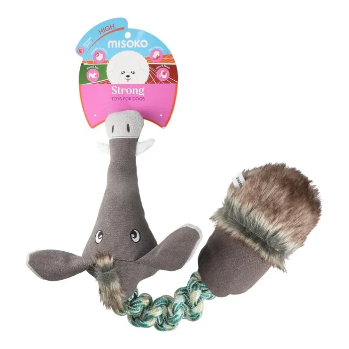 Stretchy Plush Dog Toy – Wild Boar
