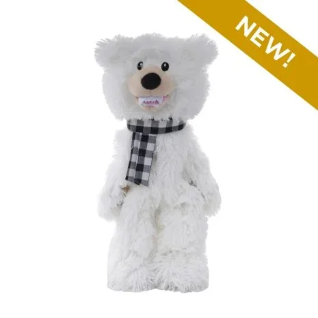 Stuffless Polar Bear Squeaker Dog Toy | Tall Tails