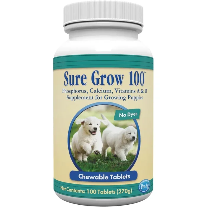 Sure Grow 100 Puppy Supplement, 100 Count Chewable Tablets