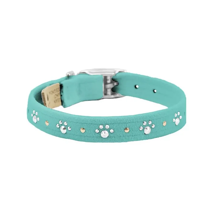 Susan Lanci Crystal Paws Dog Collar – Bimini Blue
