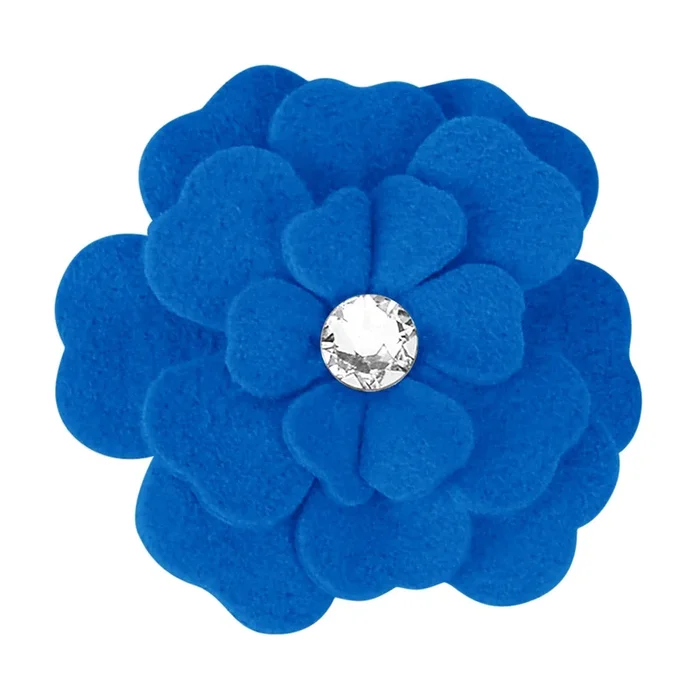 Susan Lanci Spring Garden Flower 3 Layer Dog Hair Bow – Royal Blue