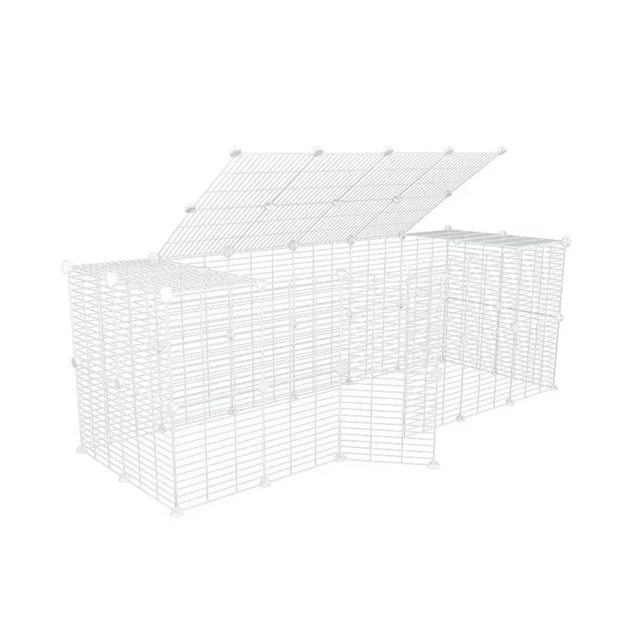 Tall Outdoor White C&C Enclosure for Pets – Rectangle