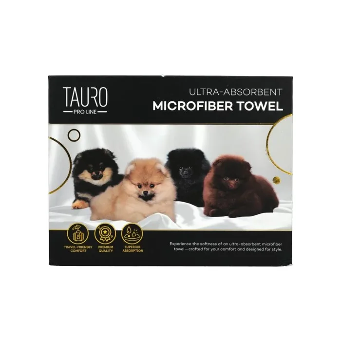 Tauro Pro Line microfiber towel, highly moisture-absorbing, unique design, 31.5×63 in