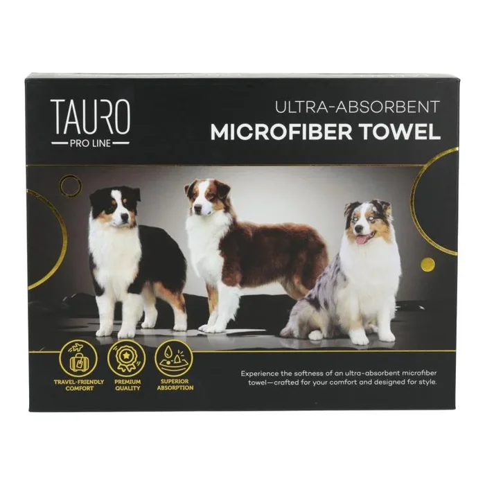 Tauro Pro Line microfiber towel, super absorbent, unique design