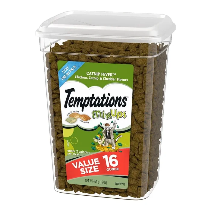 Temptations MixUps Catnip Fever Crunchy & Soft Adult Cat Treats 16-oz