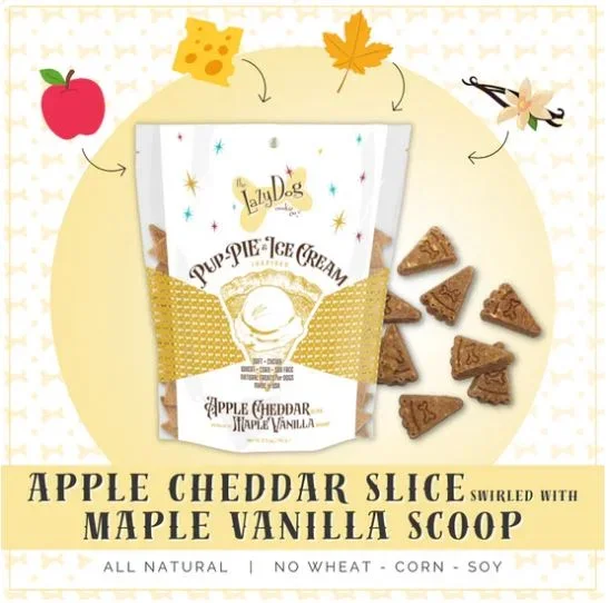 The Lazy Dog Apple Cheddar Slice Swirled w/Maple Vanilla Scoop Dog Treats