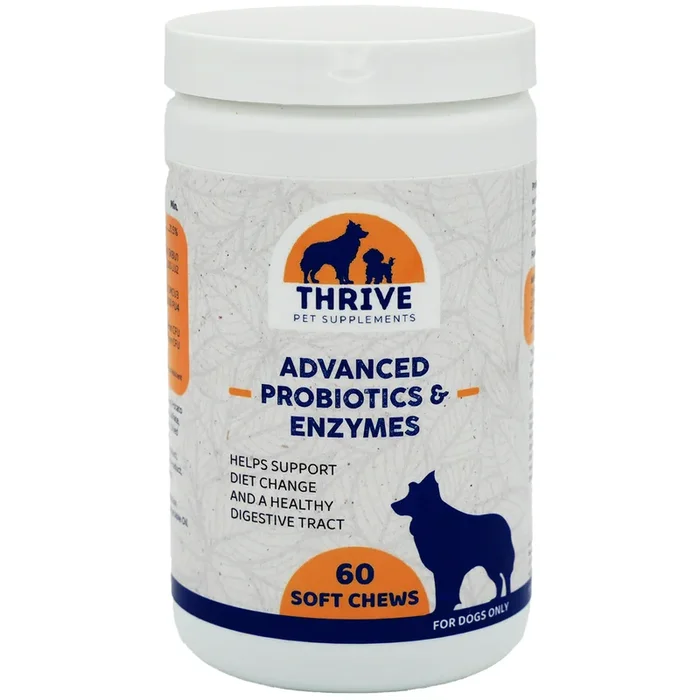 Thrive Pet Supplements Advanced Probiotics & Enzymes Soft Chews for Dogs