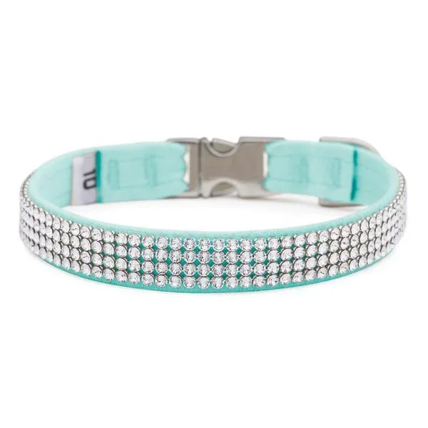 Tiffi Blue Giltmore Crystal 4-Row Collar