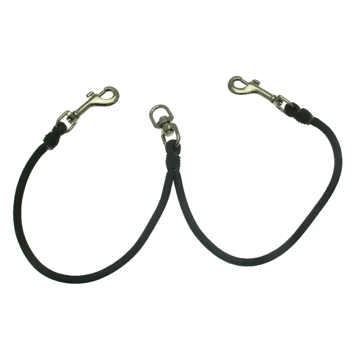 Timberwolf 2-Way Coupler Dog Leash – Black