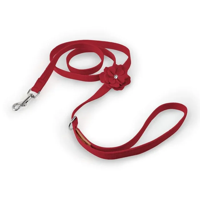 Tinkie’s Garden Dog Leash by Susan Lanci – Red