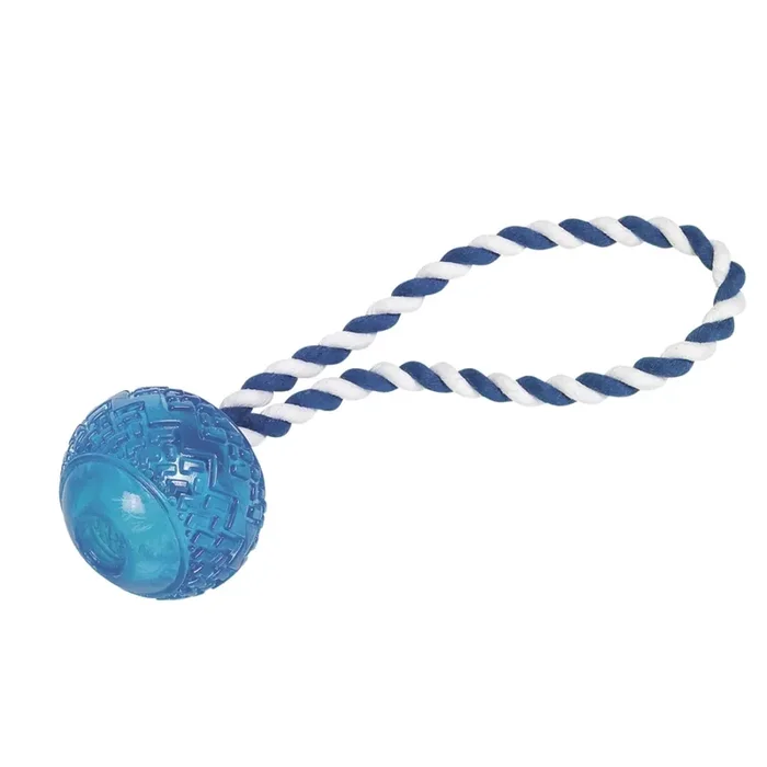 Tpr dog ball with rope Nobby Pet [Size 26 cm]