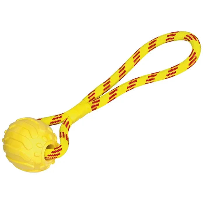 Tpr dog ball with rope Nobby Pet [Size 37 cm]