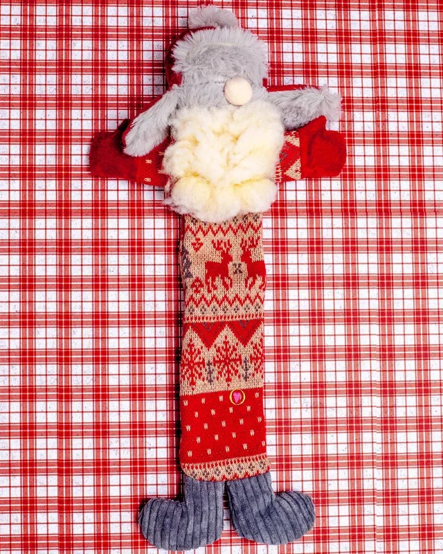 Trapper Hat Santa Gnome Plush Dog Toy (FINAL SALE)