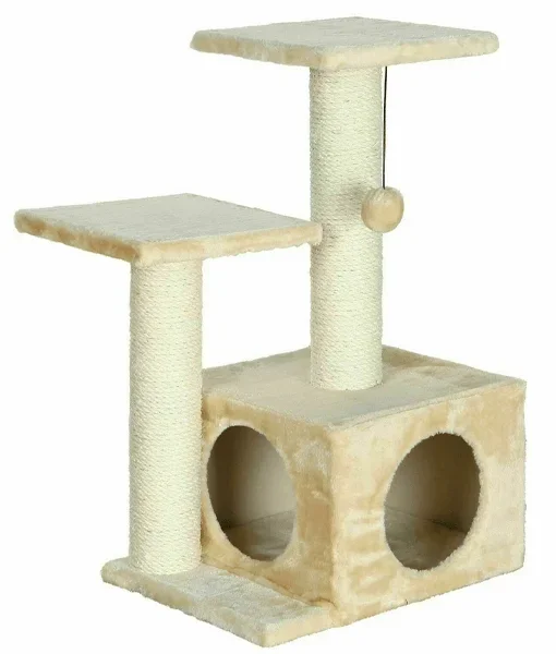 Trixie – Cat Valencia Scratching Post Tree With Cave Platforms & String Toy L44xW33xH71 cm