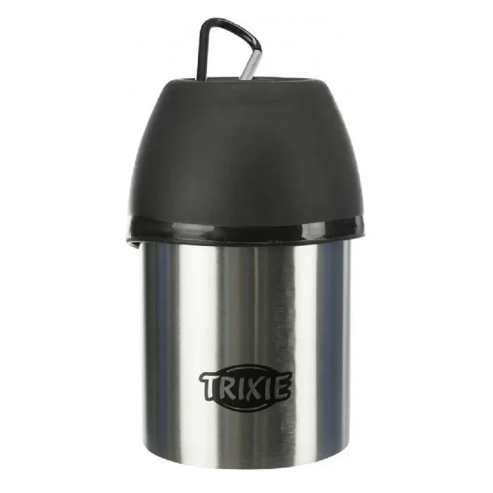 Trixie Bottle with Bowl – Stainless Steel/Plastic (300 ml)
